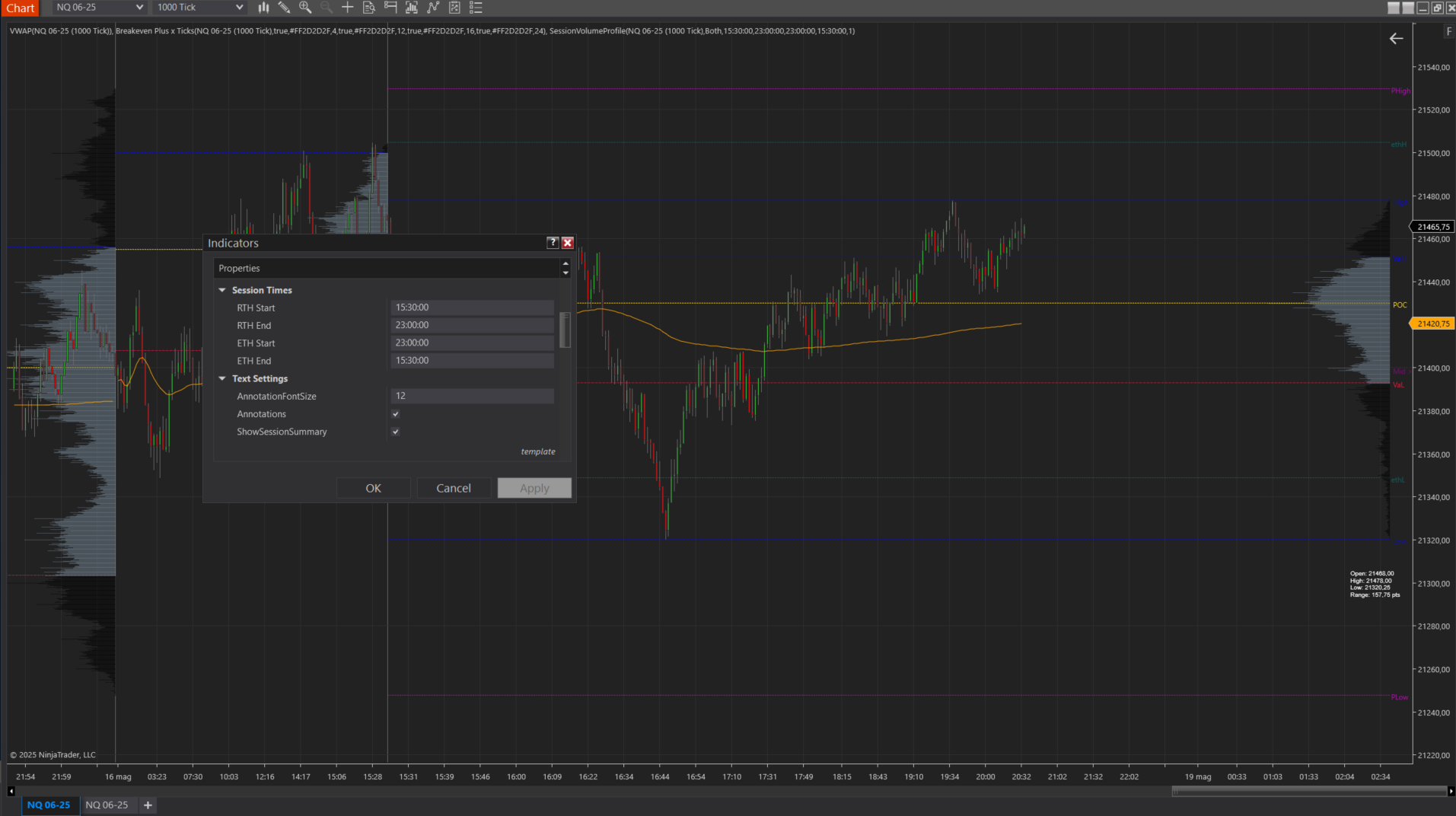 Volume Profile for NinjaTrader 8 (TRIAL 14days) - LPMDT Trading